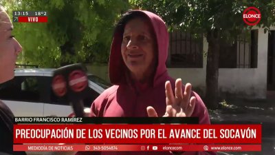 Temor por derrumbes tras lluvias mientras avanza una obra en barrio Pancho Ram&iacute;rez